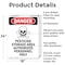 Signmission GHS Pesticide Storage Danger Sign, Aluminum, 18in W x 24in L, 2PK OS-2PACK-DS-A-1824-V-2036 - alternate 5
